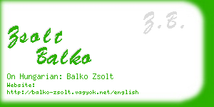 zsolt balko business card